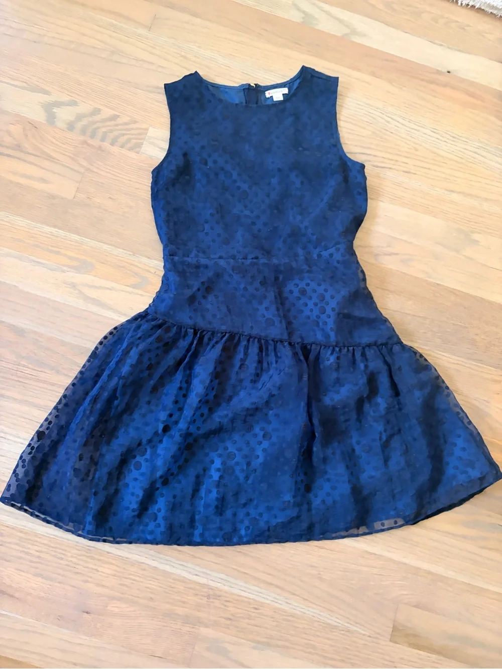 Crewcuts Navy Polka Dot Sleeveless Dress